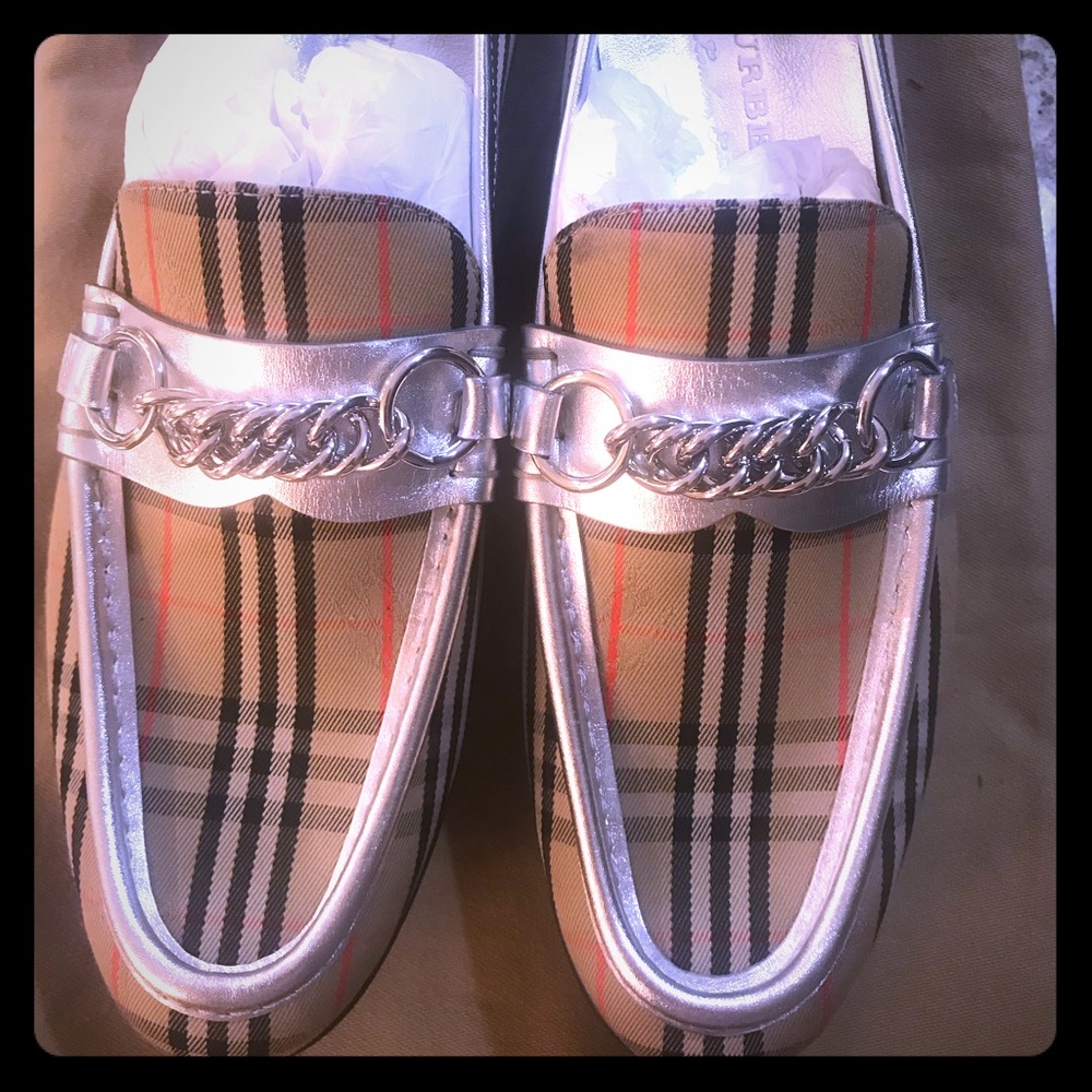 Burberry multicolor check/leather Loafer
